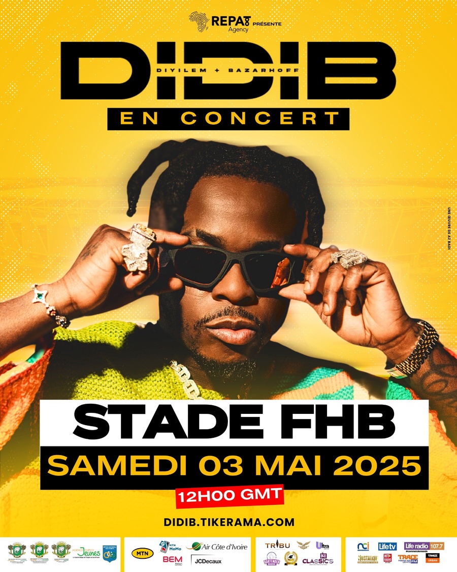 Didi B en concert au stade Houphouët-Boigny le 3 mai 2025