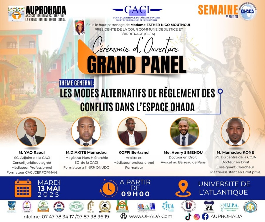 Abidjan accueille la 6e Semaine OHADA du 12 au 18 mai 2025