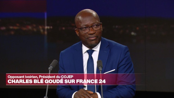 Présidentielle 2025 : Blé Goudé confirme sa candidature sur France 24 © Crédit photo DR Présidentielle 2025 : Blé Goudé confirme sa candidature sur France 24 © Crédit photo DR