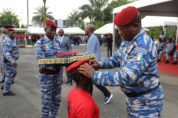 Gendarmerie ivoirienne : sortie de la 21e promotion commando de 632 nouveaux éléments, dont 4 femmes