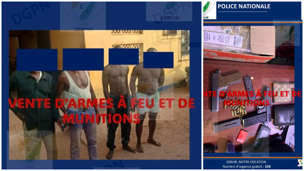 La police d'Issia arrête quatre individus impliqués dans un trafic d'armes © Crédit photo DR La police d'Issia arrête quatre individus impliqués dans un trafic d'armes © Crédit photo DR