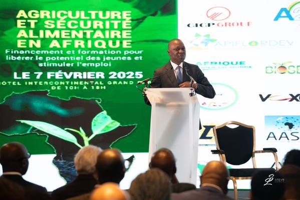 Le maire de Bouaké, Amadou Koné, a exposé son plan d'action local pour la sécurité alimentaire lors d'une conférence internationale le 7 février 2025 à Paris © Crédit photo DR Le maire de Bouaké, Amadou Koné, a exposé son plan d'action local pour la sécurité alimentaire lors d'une conférence internationale le 7 février 2025 à Paris © Crédit photo DR