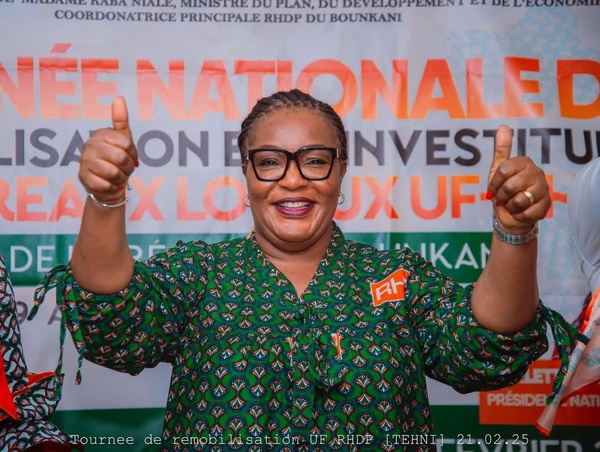 UF-RHDP : Harlette Badou N'Guessan mobilise les femmes du Bounkani UF-RHDP : Harlette Badou N'Guessan mobilise les femmes du Bounkani