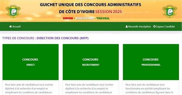Fonction Publique 2025 CI : liste des 547 concours ouverts, le lien pour consulter dès maintenant et s'inscrire ce 28 février Fonction Publique 2025 CI : liste des 547 concours ouverts, le lien pour consulter dès maintenant et s'inscrire ce 28 février