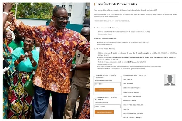 Tidjane Thiam inscrit sur la liste électorale provisoire 2025 Tidjane Thiam inscrit sur la liste électorale provisoire 2025