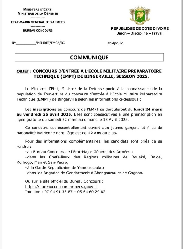 Concours EMPT 2025 lancé : inscriptions dès maintenant, ce qu'il faut savoir