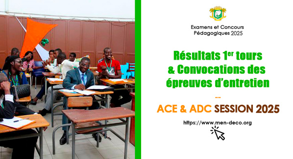 Résultats ACE et ADC 2025 © Crédit photo DR Résultats ACE et ADC 2025 © Crédit photo DR