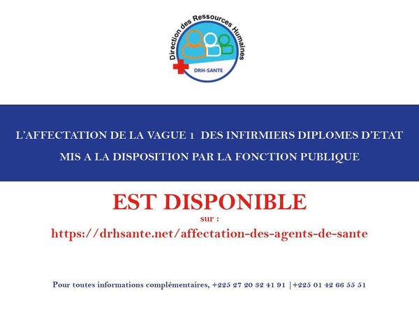 Les affectations des infirmiers diplômés d'État 2025 désormais disponibles © Crédit photo DR Les affectations des infirmiers diplômés d'État 2025 désormais disponibles © Crédit photo DR