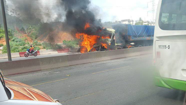 Accident sur l'autoroute Yopougon-Adjamé ce mardi 27 mai  © Crédit photo DR