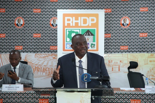 Lors des "Rendez-vous du RHDP" ce mercredi 11 juin 2025, Kobenan Kouassi Adjoumani  © Crédit photo DR Lors des "Rendez-vous du RHDP" ce mercredi 11 juin 2025, Kobenan Kouassi Adjoumani  © Crédit photo DR