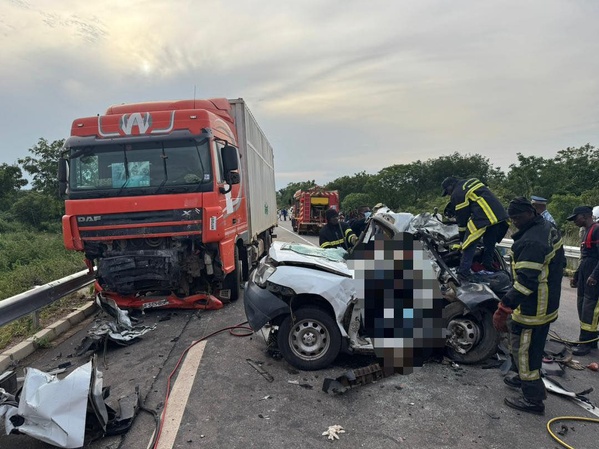 Accident de la route à Agboville sur l'axe Azaguié © Crédit photo DR