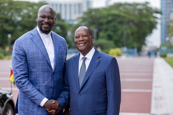 Rencontre Alassane Ouattara et Mamadi Doumbouya ce 17 juin à Abidjan © Crédit photo DR