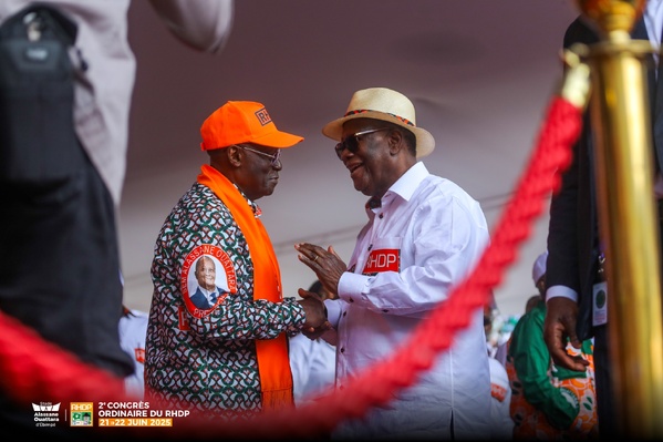 Arrivée d'Alassane Ouattara au stade olympique d'Ébimpé ce 22 juin 2025 © Crédit photo DR Arrivée d'Alassane Ouattara au stade olympique d'Ébimpé ce 22 juin 2025 © Crédit photo DR
