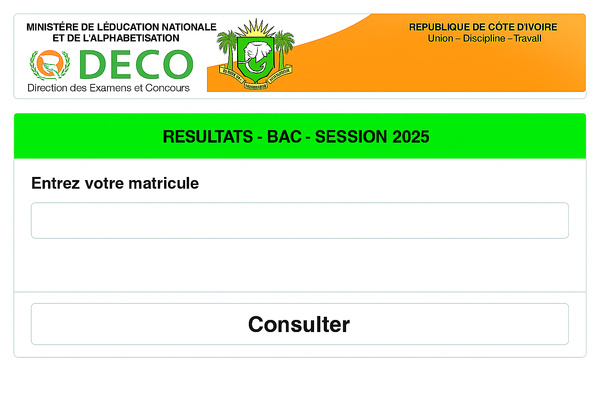Voir son résultat BAC 2025 en Côte d'Ivoire en premier : men-deco.org ouvre ce lundi avec le numéro matricule
