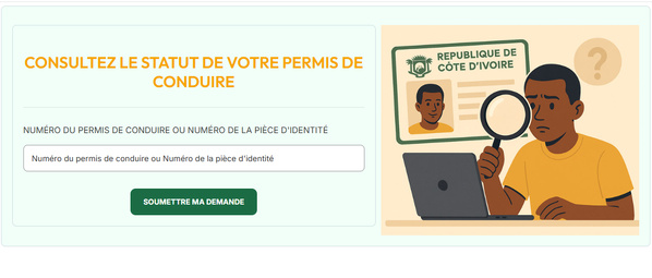 Permis de conduire ivoirien : La DGTTC ouvre la récupération de points, voici la procédure © Crédit photo DR Permis de conduire ivoirien : La DGTTC ouvre la récupération de points, voici la procédure © Crédit photo DR
