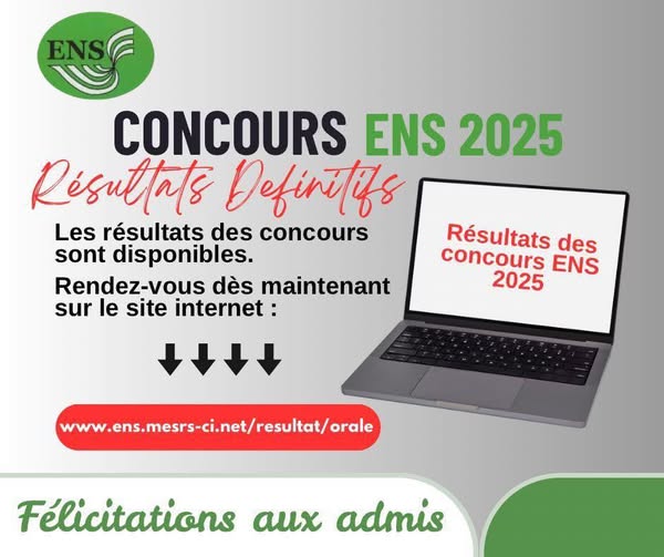 Les résultats définitifs du concours ENS 2025 disponibles © Crédit photo DR