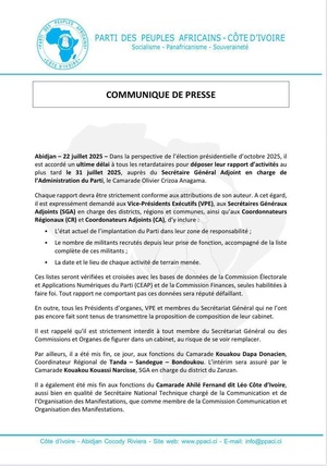 Exclusions des proches de Don Mello au PPA-CI : Jean Bonin dénonce un 