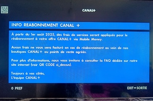 Réabonnement Canal+ Côte d'Ivoire : les frais via mobile money deviennent payants dès le 1er août 2025 Réabonnement Canal+ Côte d'Ivoire : les frais via mobile money deviennent payants dès le 1er août 2025