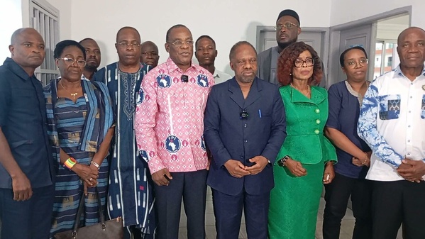 Affi N'Guessan rejoint la marche du front commun PPA-CI - PDCI du  9 août à Yopougon © Crédit photo DR