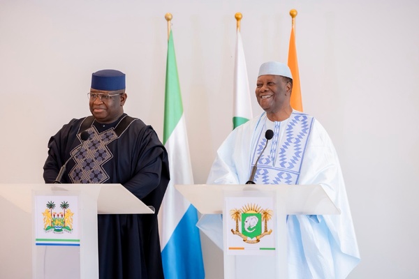 Alassane Ouattara et Julius Maada Bio renforcent leur coopération © Crédit photo DR