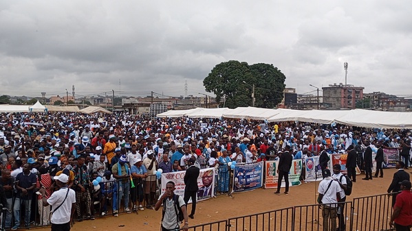 Meeting de Laurent Gbagbo à Yopougon ce 16 août 2025 © Crédit photo DR Meeting de Laurent Gbagbo à Yopougon ce 16 août 2025 © Crédit photo DR