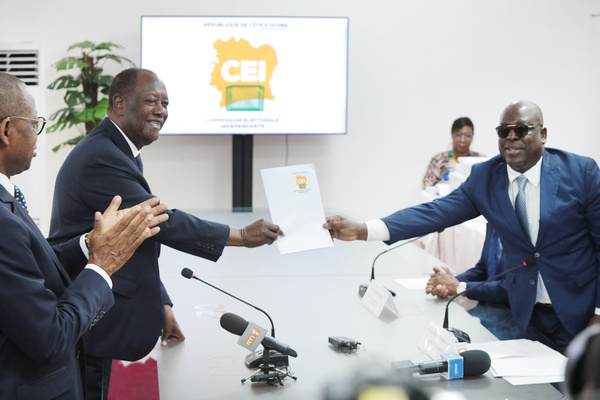 Parrainages obtenus par le candidat Alassane Ouattara © Crédit photo DR Parrainages obtenus par le candidat Alassane Ouattara © Crédit photo DR