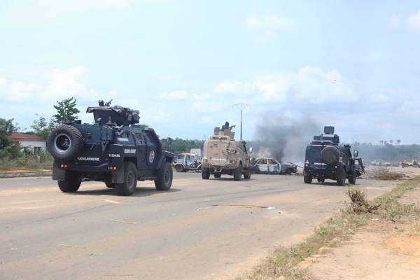 Exercice grandeur nature pour la Gendarmerie de Côte d'Ivoire avant la présidentielle du 25 octobre 2025 © Crédit photo DR