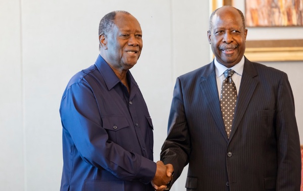 Alassane Ouattara rassure Leonardo Santos Simão de l'ONU sur la présidentielle 2025 © Crédit photo DR