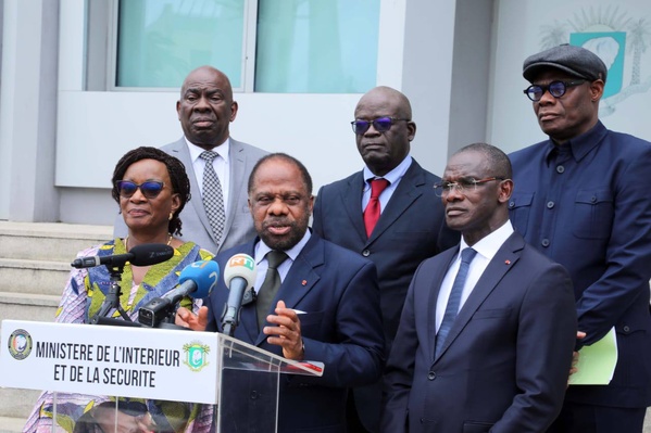 Dano Djédjé du PPA-CI chez ministre de l'Intérieur, Vagondo Diomandé © Crédit photo DR Dano Djédjé du PPA-CI chez ministre de l'Intérieur, Vagondo Diomandé © Crédit photo DR
