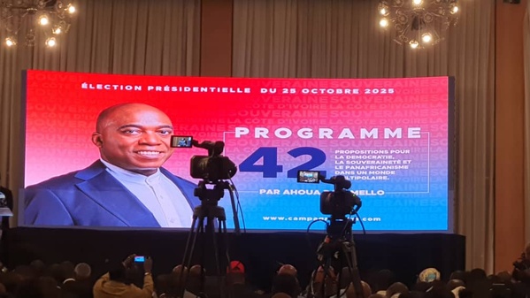 Ahoua Don-Mello dévoile son programme de gouvernement en 42 mesures  © Crédit photo DR
