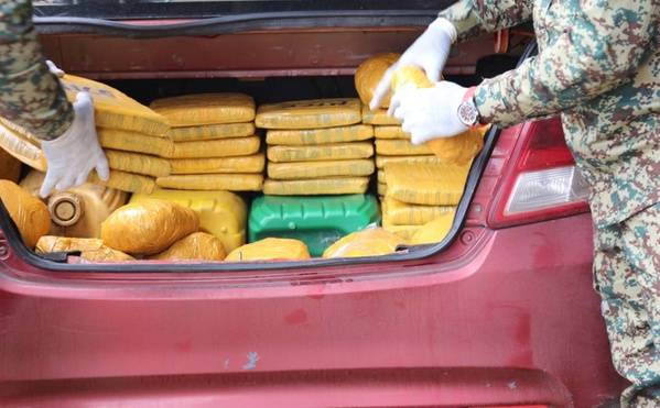 74 kg de drogue saisis dans un Yango à Moossou par la douane ivoirienne © Crédit photo DR