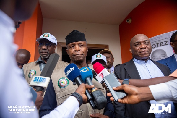 Ahoua Don Mello a reçu ce 21 octobre 2025 la mission conjointe CEDEAO-UA conduite par l'ancien vice-président nigérian Osinbajo dans le cadre de la présidentielle en Côte d'Ivoire © Crédit photo DR Ahoua Don Mello a reçu ce 21 octobre 2025 la mission conjointe CEDEAO-UA conduite par l'ancien vice-président nigérian Osinbajo dans le cadre de la présidentielle en Côte d'Ivoire © Crédit photo DR
