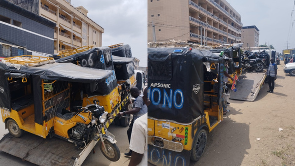 Opération "Tolérance zéro" en Côte d'Ivoire, 12 tricycles "Saloni" saisis à Cocody © Crédit photo DR