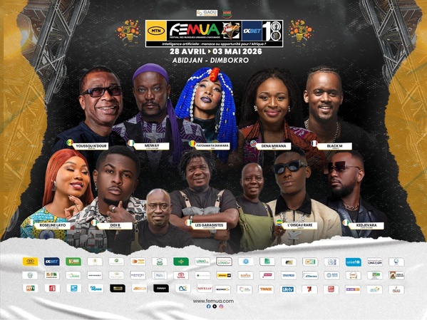 FEMUA 18 lancé à Abidjan : Youssou N'Dour et le Gabon à l'honneur © Crédit photo DR FEMUA 18 lancé à Abidjan : Youssou N'Dour et le Gabon à l'honneur © Crédit photo DR