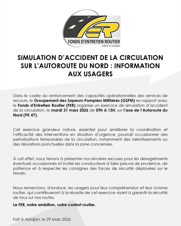 Autoroute du Nord : exercice de simulation d'accident au PK 47 ce mardi 31 mars