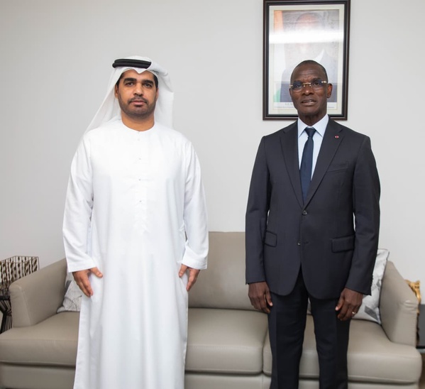 Vagondo Diomandé reçoit l'ambassadeur des Émirats © Crédit photo DR