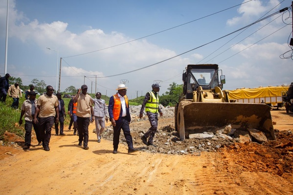 Saison des pluies 2026 Côte d'Ivoire, inspection anti-inondation © Crédit photo Gouvernement de Côte d'Ivoire - Yessouan.ci