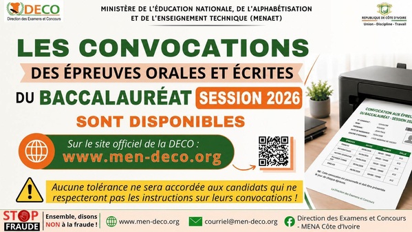 BAC 2026 - téléchargez votre convocation dès maintenant ici men-deco.org, le guide © Crédit photo DR