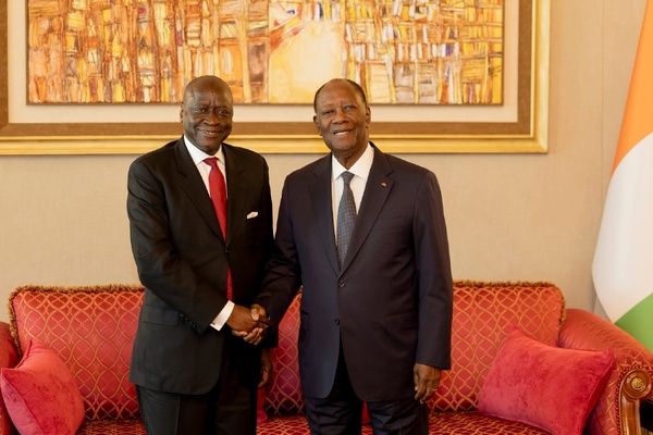 Ouattara et la Banque mondiale font le point sur le PND 2026-2030 © Crédit photo Présidence de Côte d'Ivoire