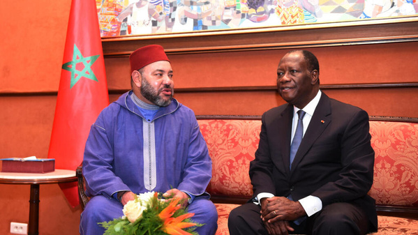 Le Roi Mohammed VI et Alassane Ouattara