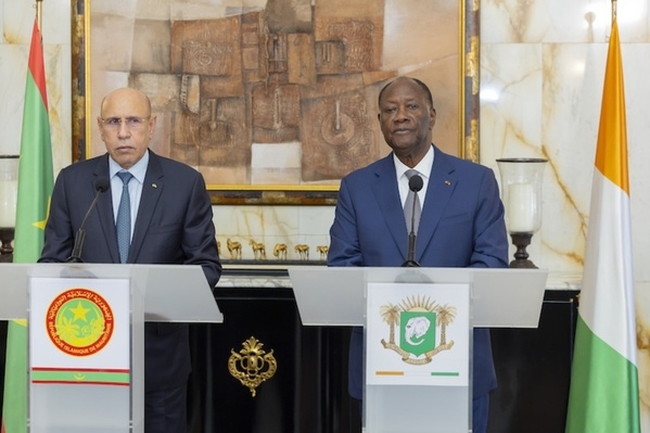 Alassane Ouattara et El Ghazouani à Abidjan