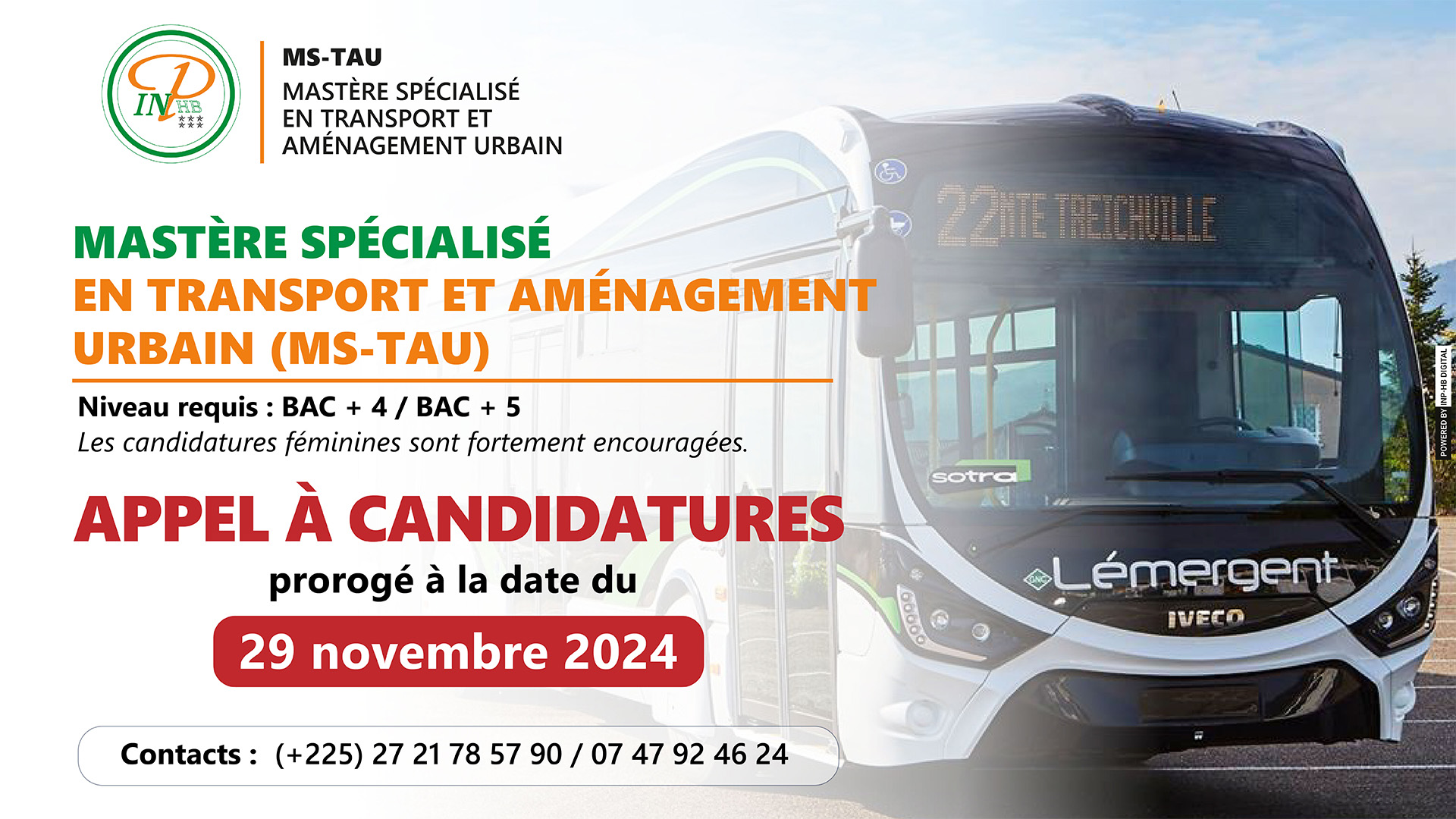 L'INP-HB lance un nouveau Mastère © Crédit photo DR L'INP-HB lance un nouveau Mastère © Crédit photo DR