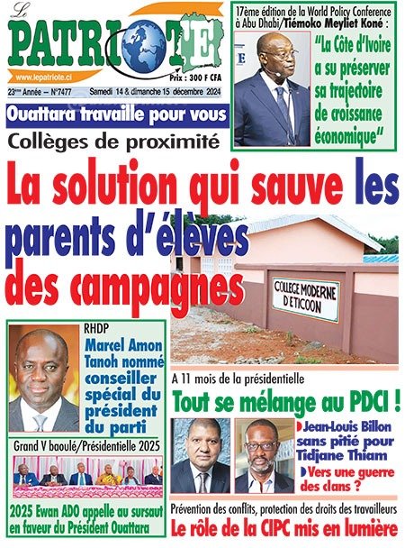 Titrologie 14 décembre 2024 : voici les grands titres de la presse ivoirienne