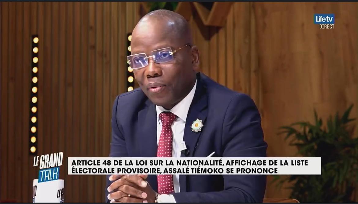 Assale Tiémoko sur LifeTV © Crédit photo DR Assale Tiémoko sur LifeTV © Crédit photo DR