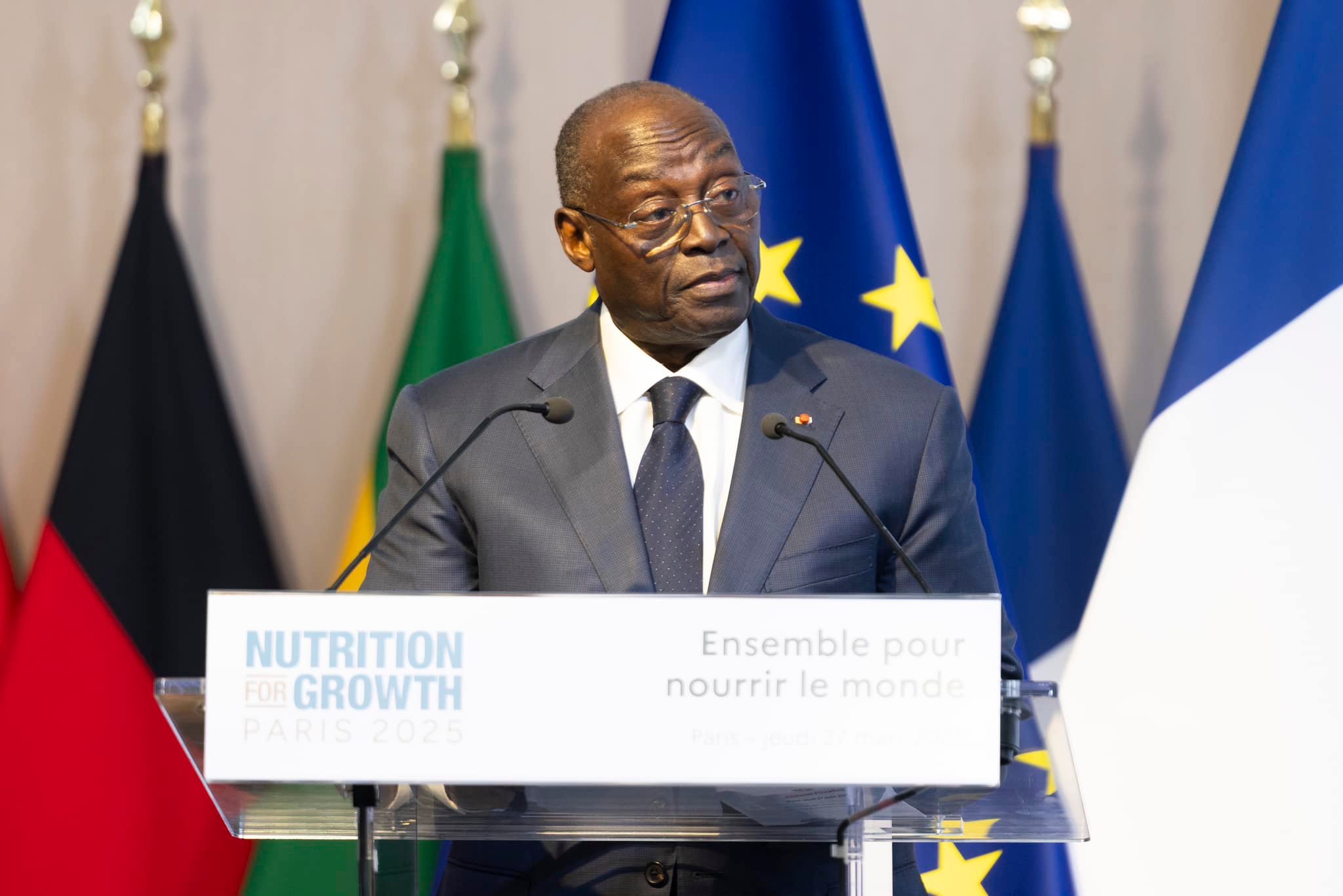 En marge du Sommet Nutrition for Growth à Paris, Tiémoko Meyliet Koné a rencontré les dirigeants du FIDA, de l'UNICEF © Crédit photo DR