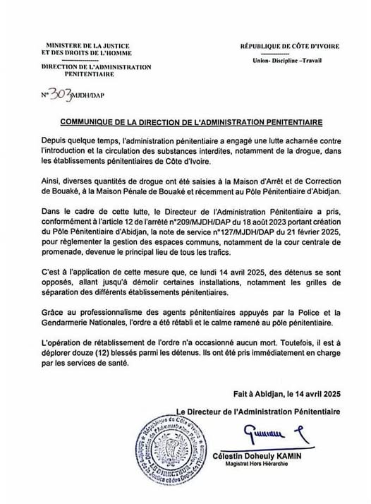 Révolte des détenus au PPA, ex-MACA ce lundi 14 avril : 12 blessés, le film de l'incident