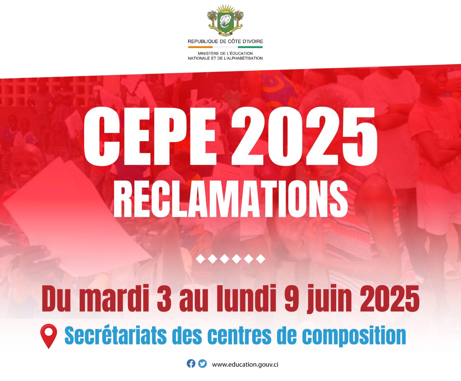Réclamations du CEPE 2025 possibles du 3 au 9 juin © Crédit photo DR