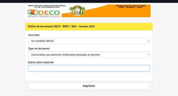 La liste des admis au BEPC 2025 en Côte d'Ivoire consultable sur men-deco.org avec le numéro matricule © Crédit photo DR