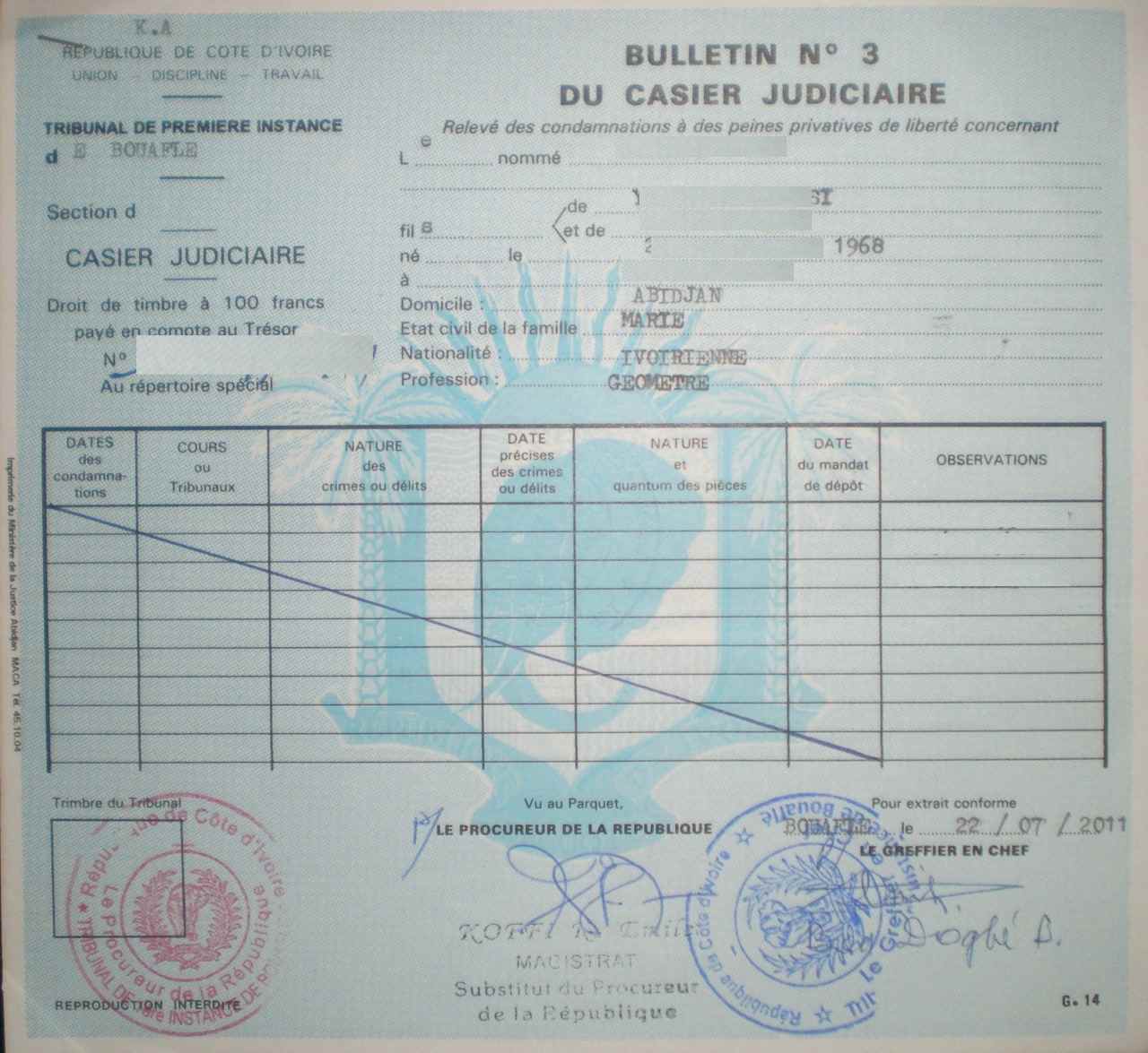 Fin des certificats de nationalité et casiers judiciaires papier en Côte d'Ivoire dès ce 26 juin 2025 © Crédit photo DR