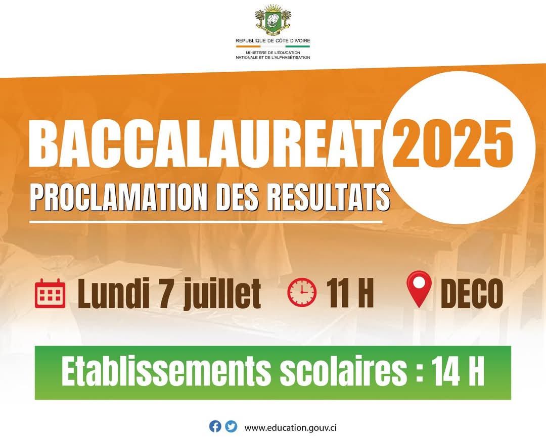BAC 2025 Série C en Côte d'Ivoire résultats © Crédit photo DR